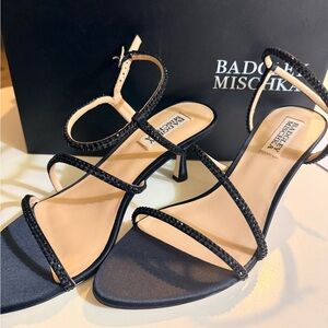 Badgley Mischka Black Strappy Heels